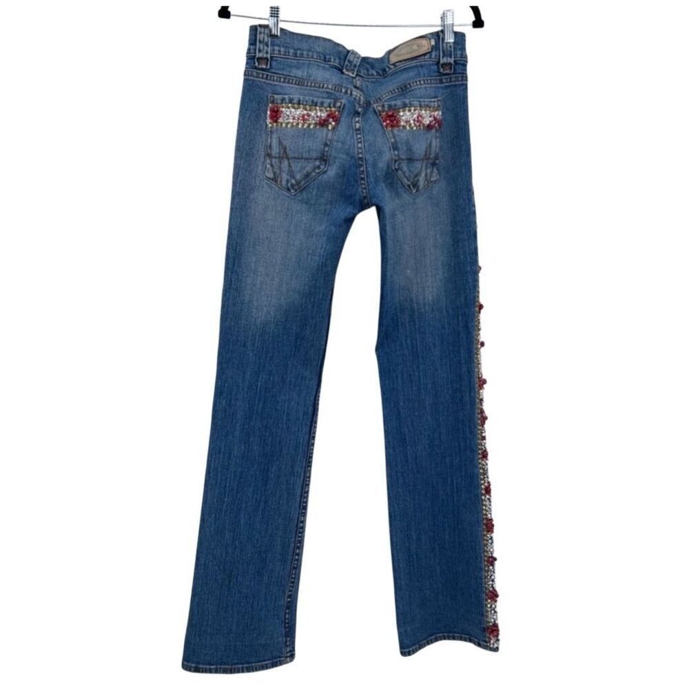 Allen B Jeans Denim Embroidered Blue New - Picture 8 of 13